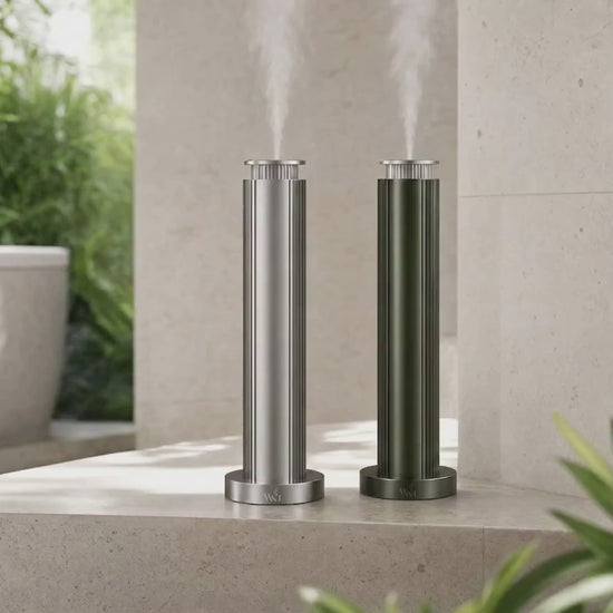 WELLMEDICA SOUL Fluted Steel Diffusor Silber Waldgruen Video