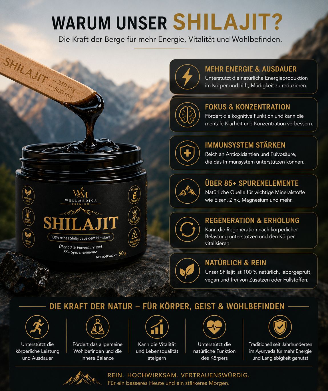 Shilajit – Vorteile und Wirkung