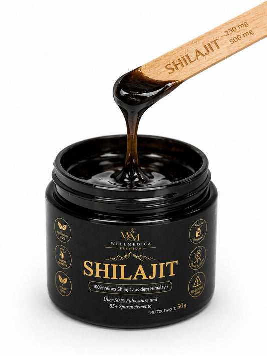 Premium Shilajit – Harz tropft vom Stick